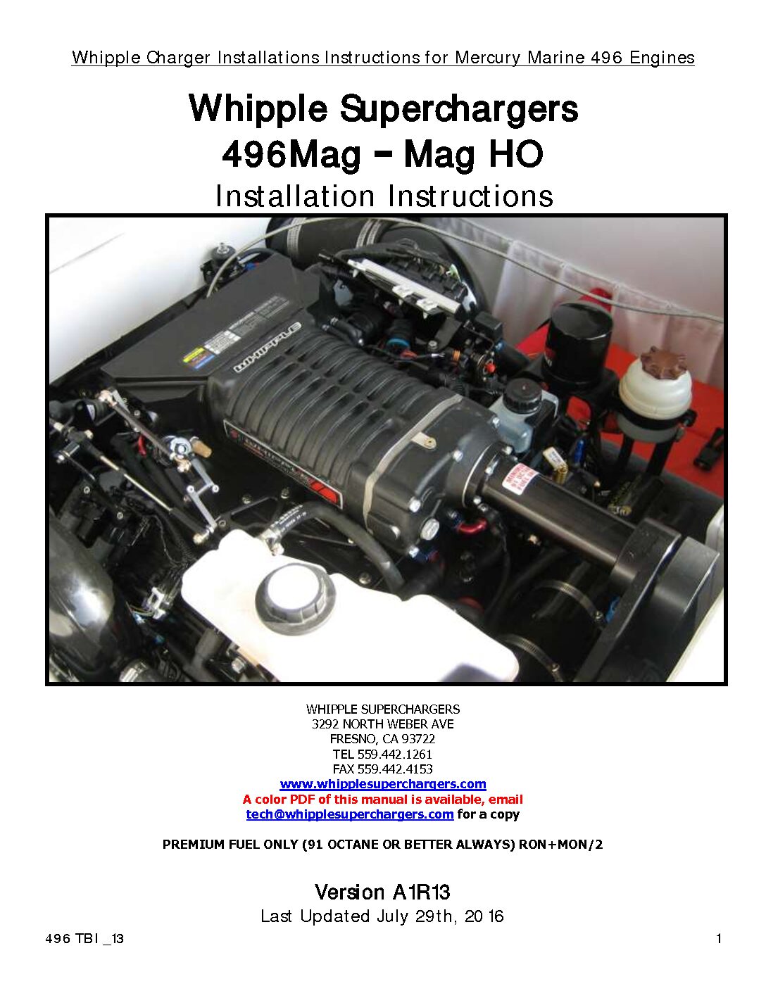 2001-2010 496 Magnum/Magnum HO Whipple Supercharger Kit - Image 3